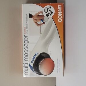 Conair Multi massager heated dual-speed massager with 4 attachments